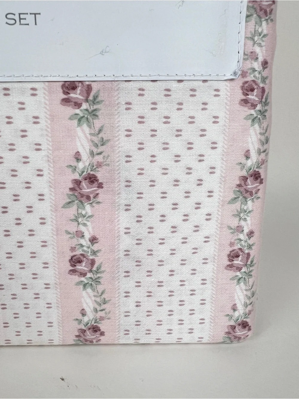 Shabby Chic Pink Floral King Sheet Set Soft 100% Cotton 4 Pc Set NEW
